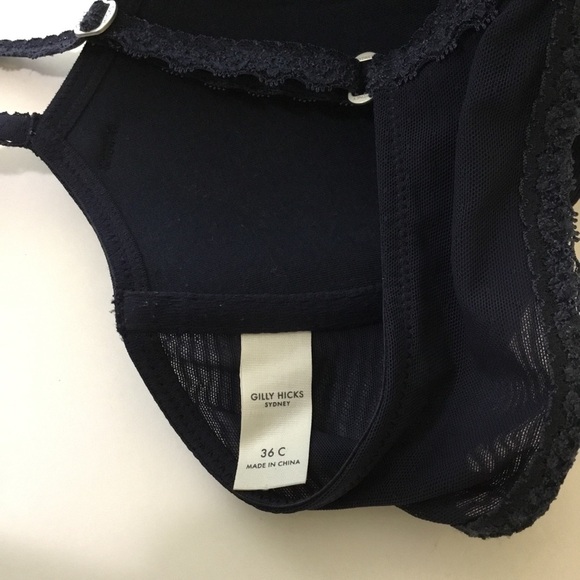 Gilly Hicks Front Close Bra Navy Blue 36C - Picture 5 of 7